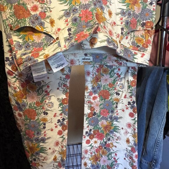 Wrangler Westward 626 Women's Floral Print High Waist Bootcut Jeans Size 32x32 - Picture 6 of 9